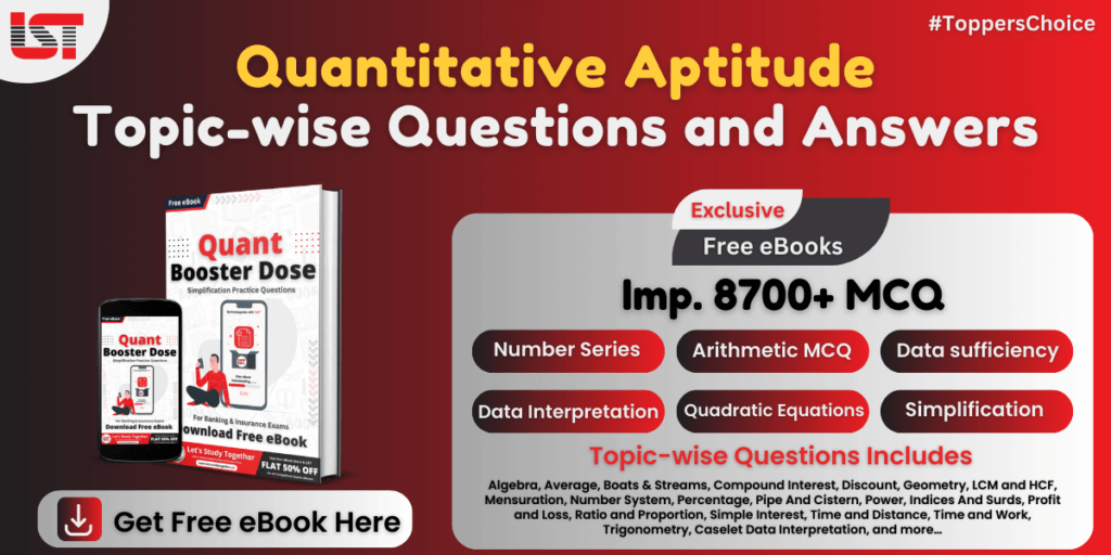 8700+ Quantitative Aptitude Topic wise Questions and Answers – Download Free PDF