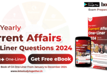 4200+ One Liner Current Affairs Questions From January to December 2024 – Get Free eBook Here Yearly One Liner Current Affairs Questions Book PDF 2024