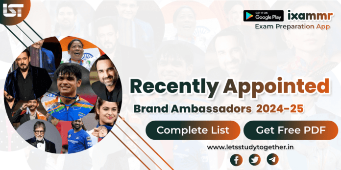 List of Recently Appointed Brand Ambassadors 2024/25 – Download PDF